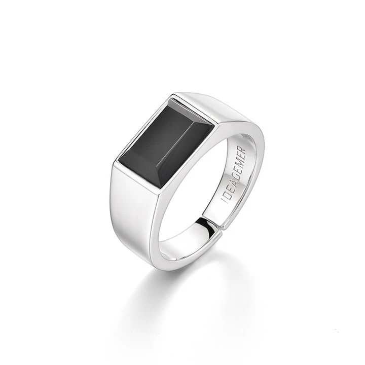 Bague en argent sterling pour homme, pour l'index, bague de queue tendance et durable, idéale pour un cadeau ou un usage quotidien.
