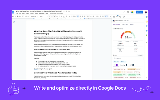 Surfer for Google Docs