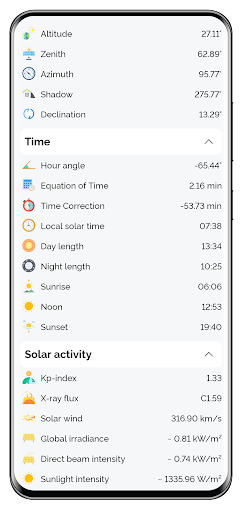 Screenshot Solar Tracker