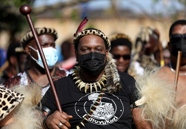 King MisuZulu kaZwelithini, seen here at a Heritage Day celebration, performed the traditional coronation ceremony of "entering the kraal" on Saturday. But two of his brothers are also claiming the throne.