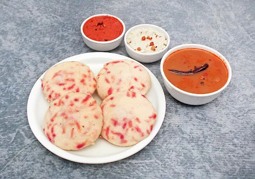 Beetroot Idli [4 Pieces]