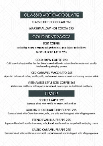 Cafe Aurika menu 