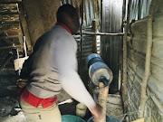 Informal miners use these phenduka machines to process gold.   