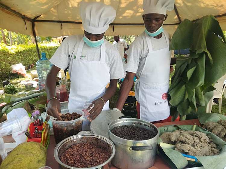 A part of the traditional Agikuyu cuisine showcased during the ‘slow food fest’ held in Kirinyaga