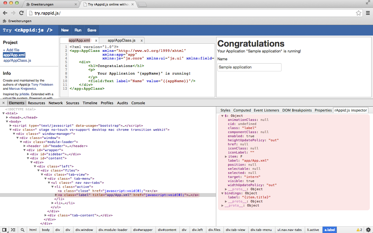 rappidjs-devtools Preview image 0