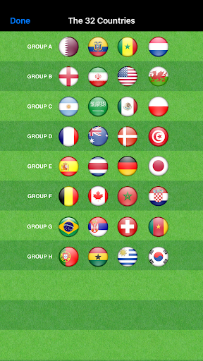 Screenshot World Football Calendar 2022