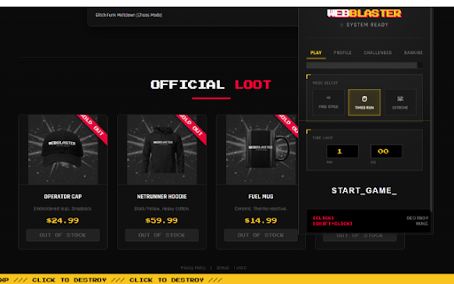 WEBBLASTER screenshot 1
