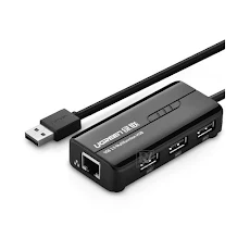 Bộ chia USB ra 3 cổng USB 2.0 kèm cổng mạng Ethernet 10/100Mbps Ugreen UG-20264 cao cấp