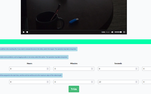 Trim video online
