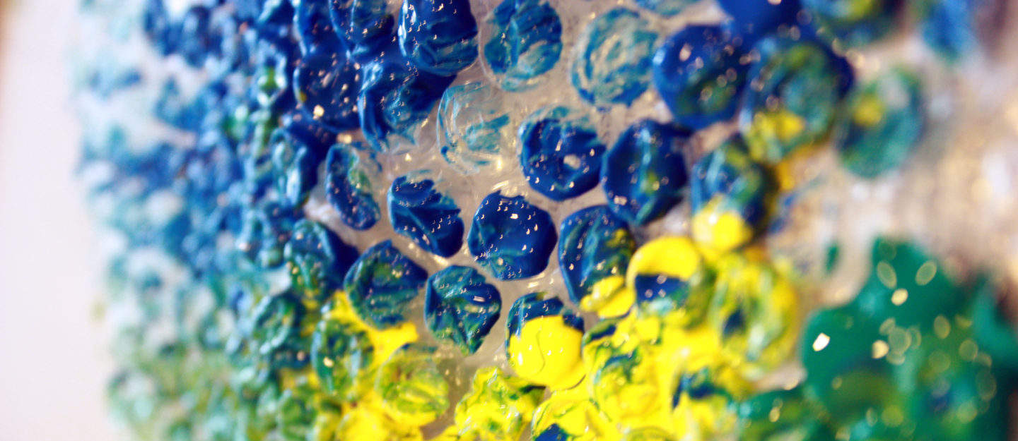 Stomp painting can be a fun activity with your child or loved one - just get some bubble wrap and paint.