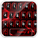 Stylish Black Red Keyboard icon