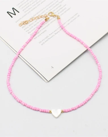 Collar de cuentas en forma de arroz - 0