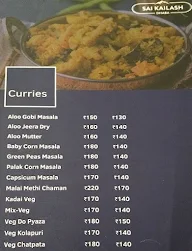 Sai Kailash Dhaba menu 2