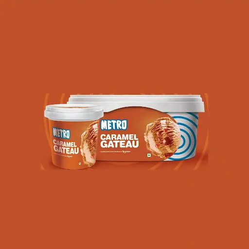 Caramel Gateau Tub Ice Cream [125 Ml, Pack Of 3]