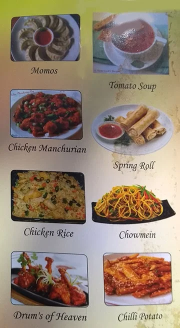 Vanchu Hut menu 