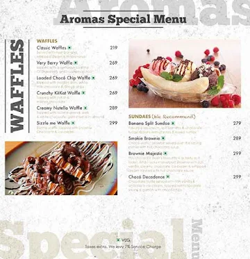 Aromas Cafe menu 