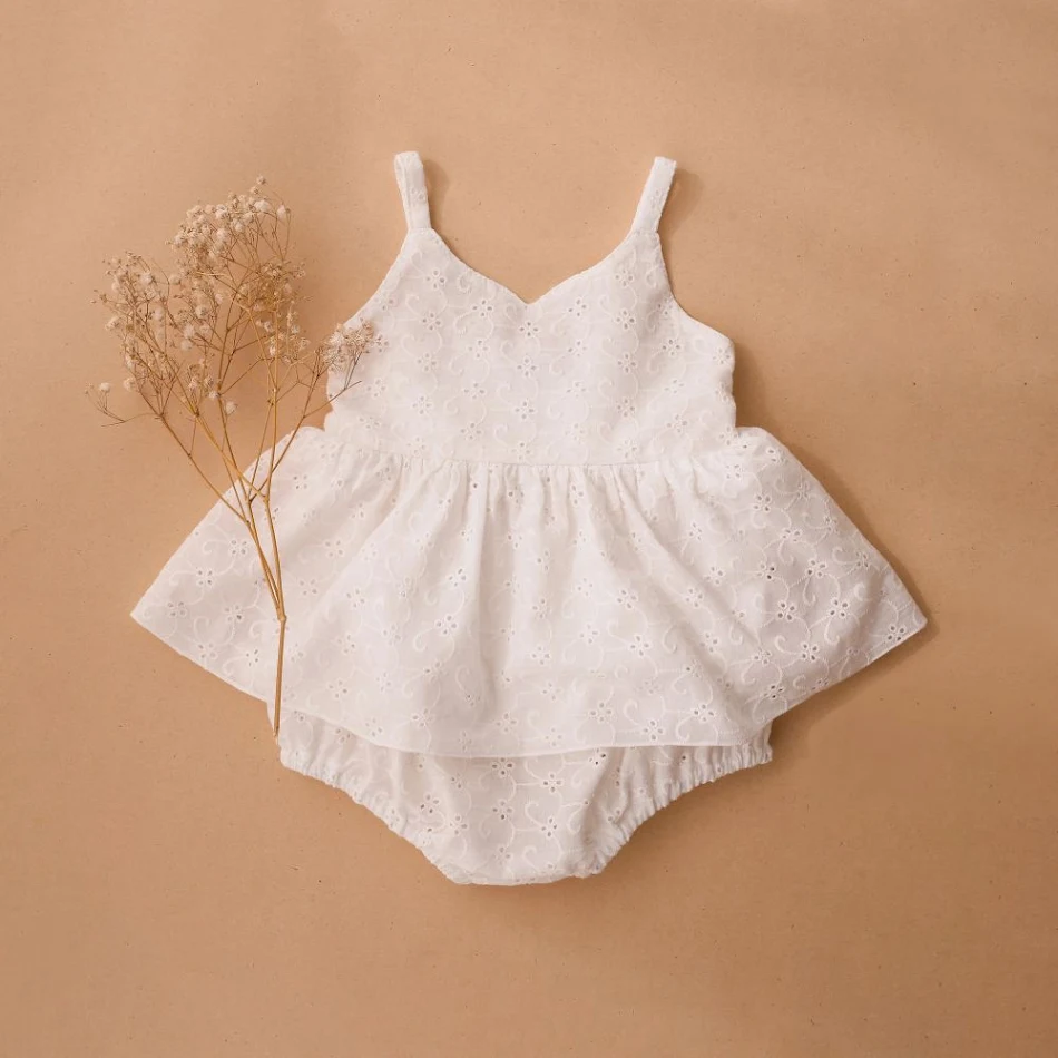 Vêtements d'été pour bébés Robe florale pour bébés Style Onesie pour filles Collants enfants Combinaisons Confort et style pour l'été