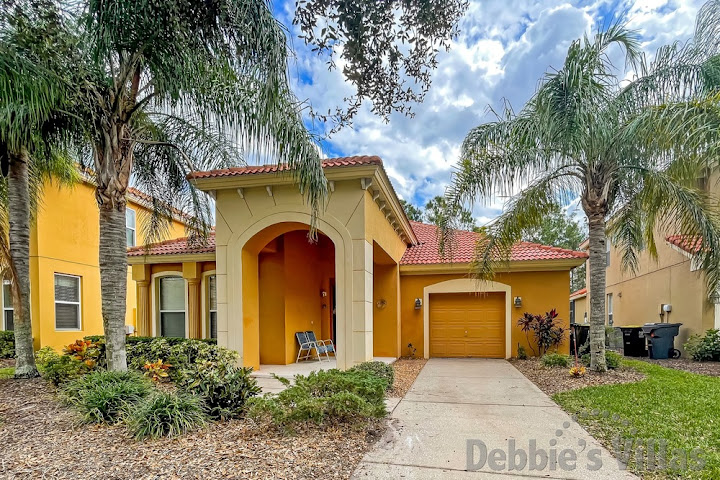 Orlando vacation villa, close to Disney, scenic view from south-facing pool and spa deck, games room