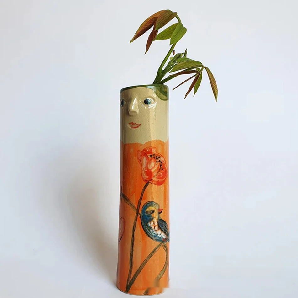 Vaso Família Sunshine para decoração de casa, arte escultórica interna e externa, enfeite, vaso de flores, design artístico.