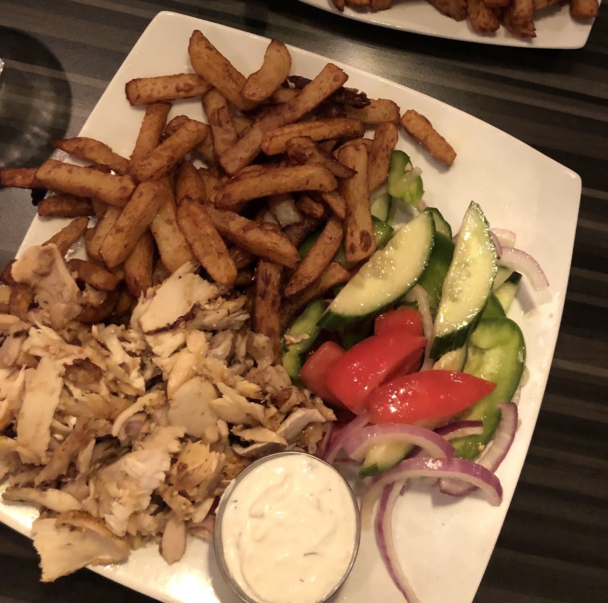 Chicken gyro plate