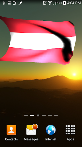 3D Austria Flag Live Wallpaper