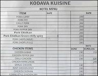 Kodava Kuisine menu 2