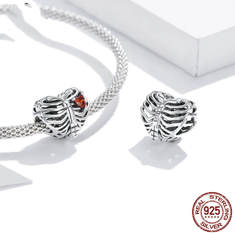Bracelet Cœur Pulsatile Argent Sterling S925 Creux Zircon Accessoires Simples - Élégance et Chic pour Toutes Occasions