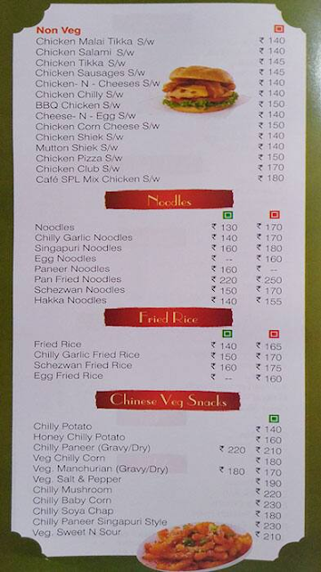 Chitra Cafe menu 