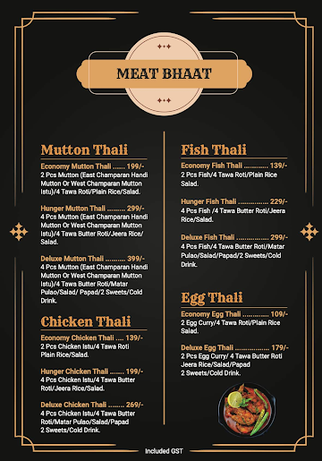 Meat Bhaat menu 