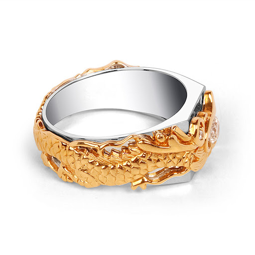 Title 6, New Mens Domineering Dragon Pattern Two-color ...