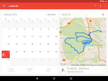 Runtastic Road Bike Rennrad Screenshot