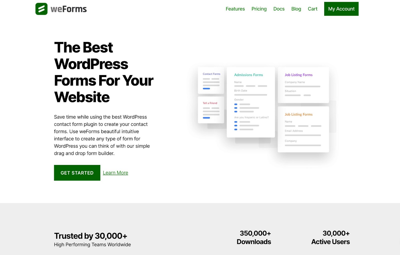 Best WordPress Form Plugin: weForms