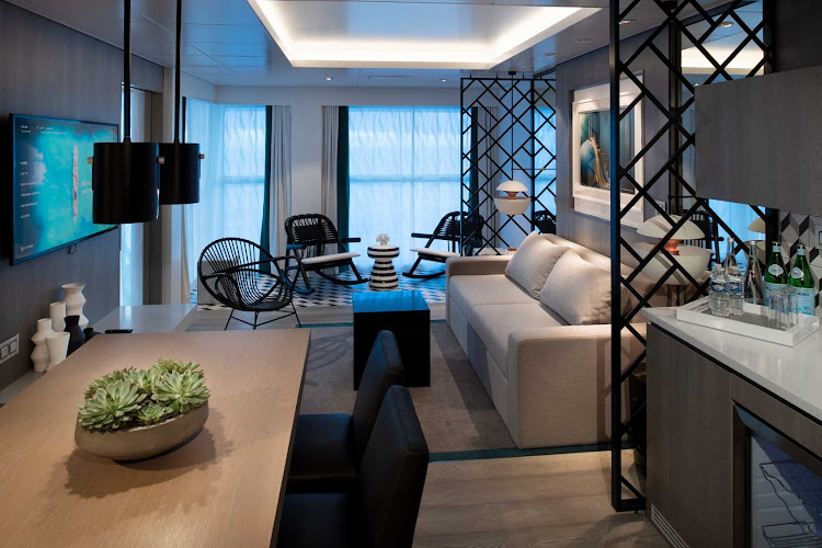 Celebrity Edge features four Royal Suites, each measuring 687 square feet, with a 72-square-foot balcony. 