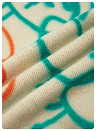 Title 6, Graffiti Printed Loose Warm Sweater For Men And...