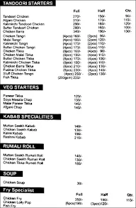 Changezi Kitchen menu 1