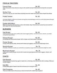 The Super Sandwich menu 1