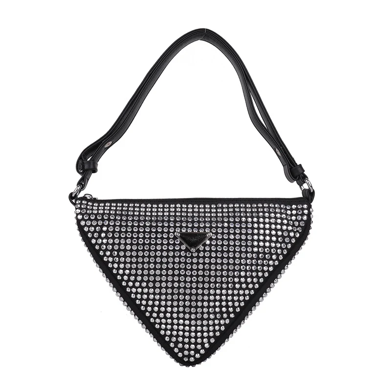 Sac à bandoulière diagonal pour femme, nouvelle mode texturée avec diamants complets, un design unique pour sublimer votre look.