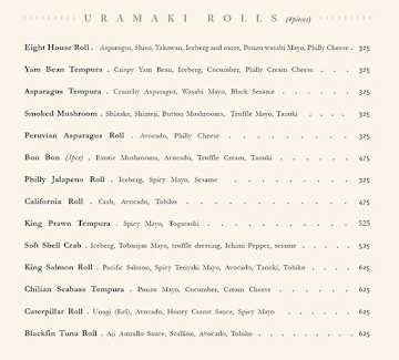 Eight menu 