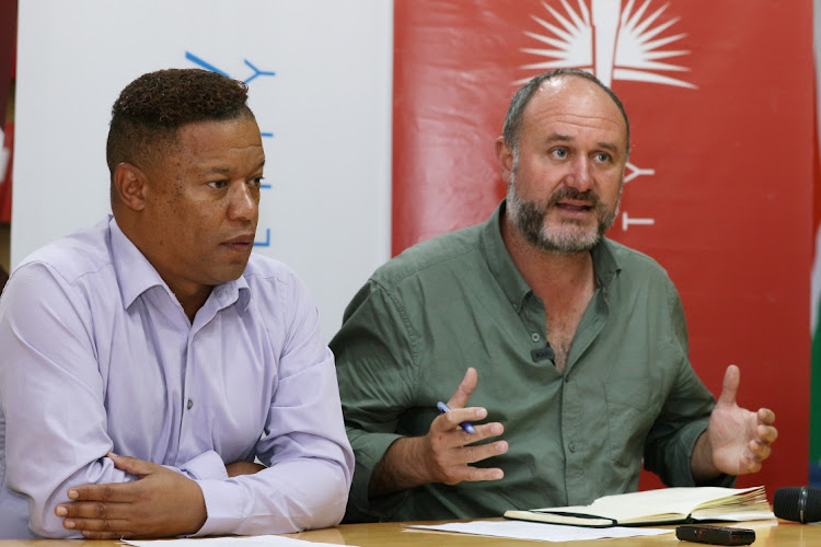 Gary van Niekerk (left) with former Nelson Mandela Bay mayor Retief Odendaal.