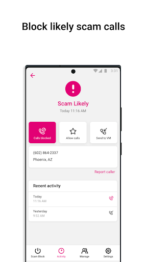 Screenshot T-Mobile Scam Shield