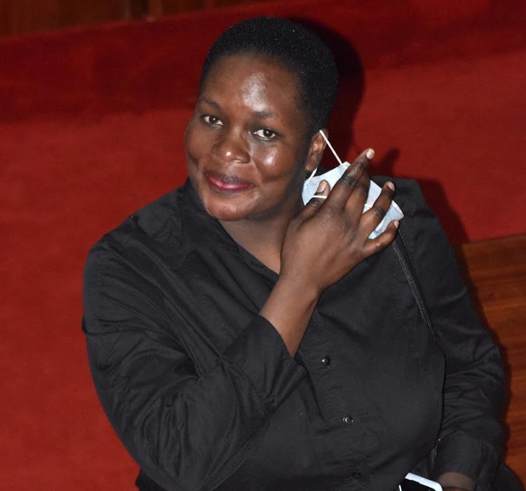 Nairobi's ODM Nominated MCA Eve Malenya in the county assembly chambers on October 9, 2020.