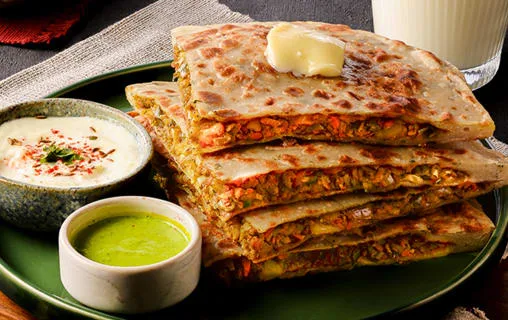 Jamaican Chicken Paratha