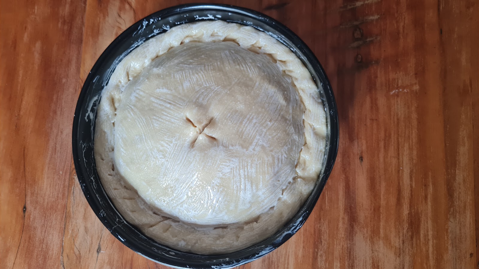 apple pie pronta para o forno