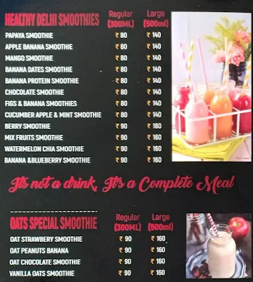 Coco's Shakes & Smoothies menu 