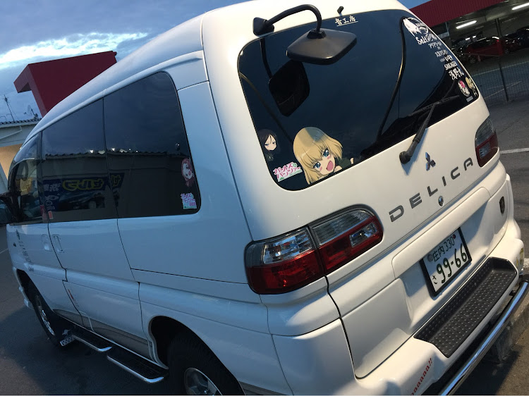 デリカスペースギアのエネオス洗車・ガルパン&フィッシング仕様・シャンプー洗車に関するカスタム事例の投稿画像1枚目