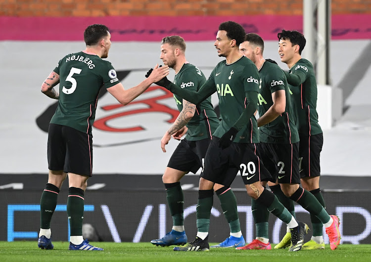 Tottenham Hotspur players celebrate during a recent match