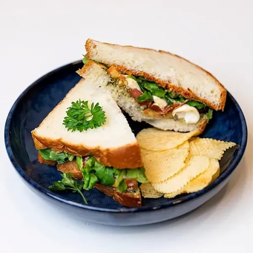 Tomato Pesto And Bocconcini Soft Bread Sandwich