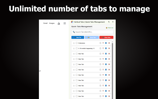 Vertical Tabs | Quick Tabs Management screenshot 3