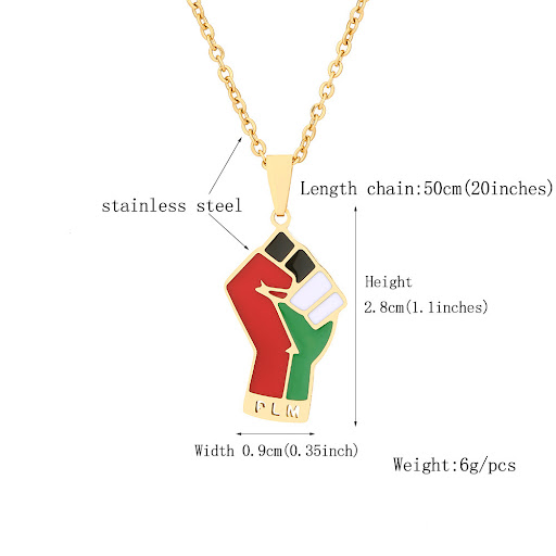 Title 1, Stainless Steel Palestine Map Pendant Necklace ...