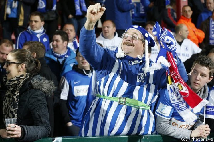 Supporters Genk houden een boycot